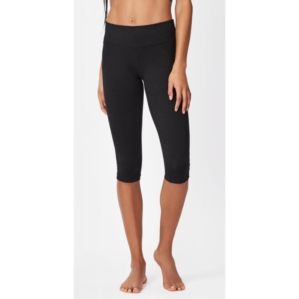 SWEATY BETTY Black Contour All Day Crop Leggings SB3143 EUC Size Large